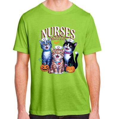 Nurses Night Out Halloween Cats Funny Nurse Costume Adult ChromaSoft Performance T-Shirt