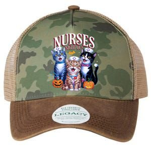 Nurses Night Out Halloween Cats Funny Nurse Costume Legacy Tie Dye Trucker Hat