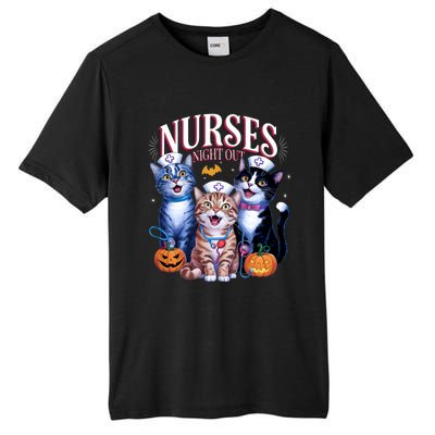 Nurses Night Out Halloween Cats Funny Nurse Costume Tall Fusion ChromaSoft Performance T-Shirt