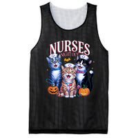 Nurses Night Out Halloween Cats Funny Nurse Costume Mesh Reversible Basketball Jersey Tank