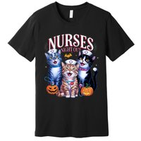 Nurses Night Out Halloween Cats Funny Nurse Costume Premium T-Shirt