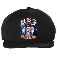 Nurses Night Out Halloween Cats Funny Nurse Costume Wool Snapback Cap