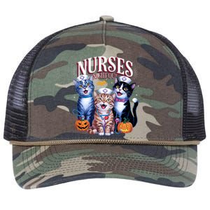 Nurses Night Out Halloween Cats Funny Nurse Costume Retro Rope Trucker Hat Cap