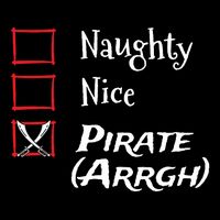 Naughty Nice Pirate Argh Funny Christmas List Drawstring Bag