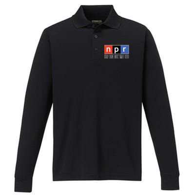 NPR National Public Radio Performance Long Sleeve Polo