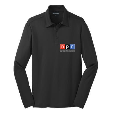 NPR National Public Radio Silk Touch Performance Long Sleeve Polo