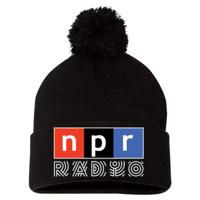 NPR National Public Radio Pom Pom 12in Knit Beanie