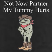 Not Now Partner My Tummy Hurts 7 Panel Mesh Trucker Snapback Hat