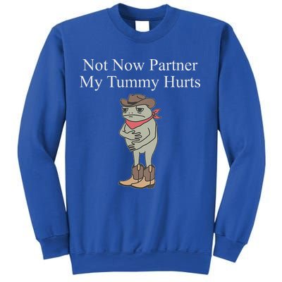 Not Now Partner My Tummy Hurts Sweatshirt