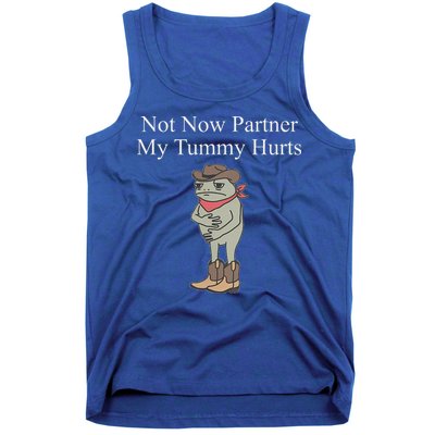 Not Now Partner My Tummy Hurts Tank Top