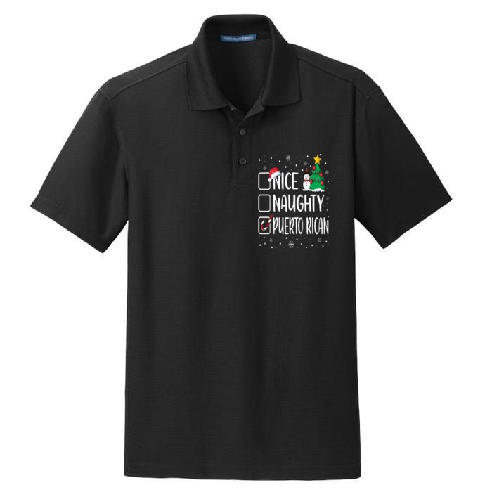 Nice Naughty Puerto Rican Christmas Puerto Rico Heritage Dry Zone Grid Polo