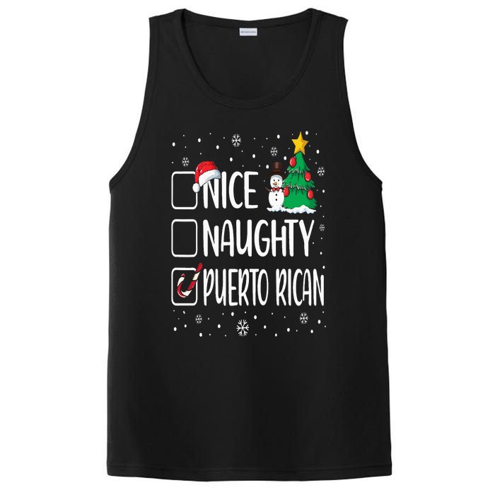 Nice Naughty Puerto Rican Christmas Puerto Rico Heritage PosiCharge Competitor Tank