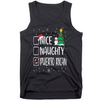 Nice Naughty Puerto Rican Christmas Puerto Rico Heritage Tank Top