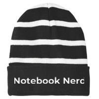 Notebook Nerd Planner Journal Striped Beanie with Solid Band