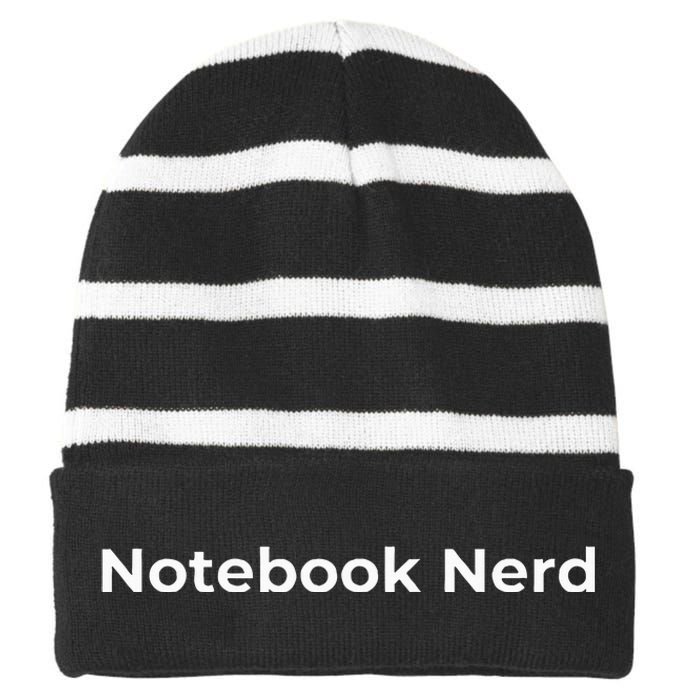 Notebook Nerd Planner Journal Striped Beanie with Solid Band