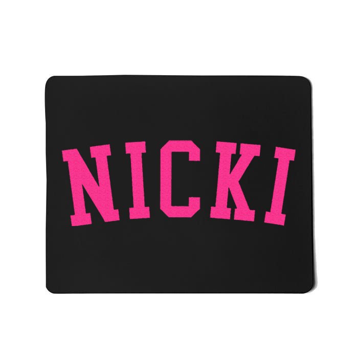 Name Nicki Personalized I Love Nicki Vintage Retro Mousepad