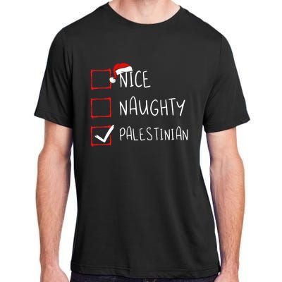 Nice Naughty Palestinian Christmas Palestine Heritage Roots Great Gift Adult ChromaSoft Performance T-Shirt