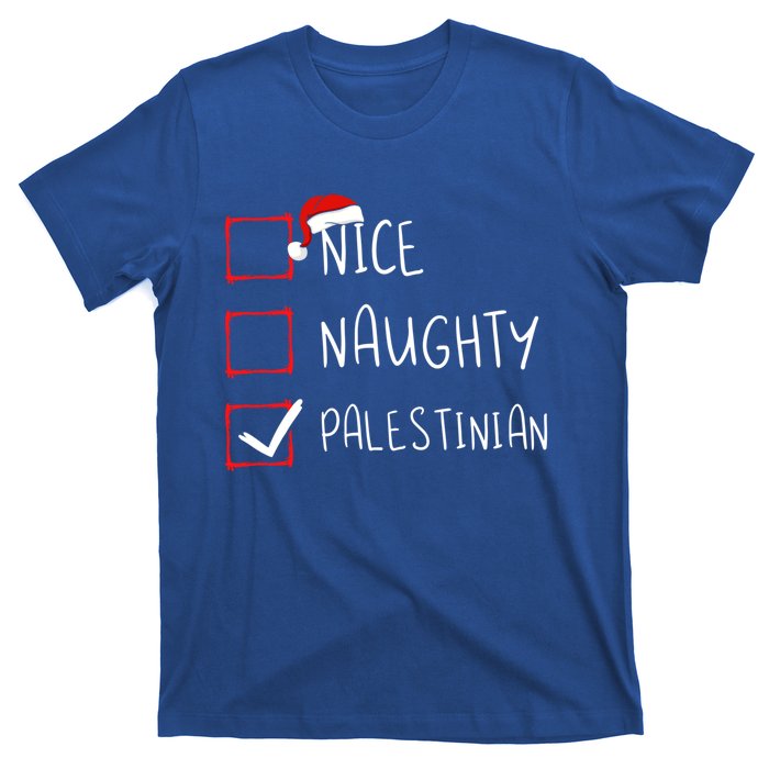 Nice Naughty Palestinian Christmas Palestine Heritage Roots Great Gift T-Shirt