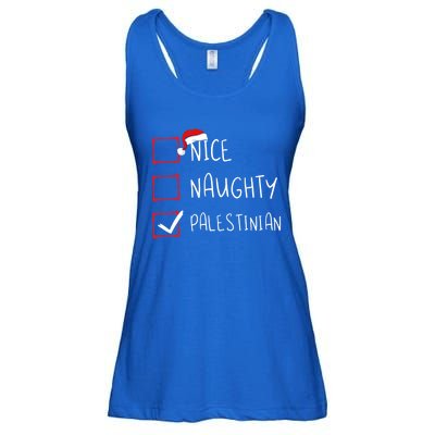 Nice Naughty Palestinian Christmas Palestine Heritage Roots Great Gift Ladies Essential Flowy Tank