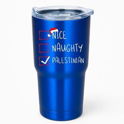 Nice Naughty Palestinian Christmas Palestine Heritage Roots Great Gift Tumbler