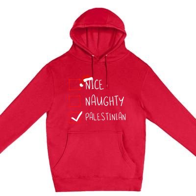 Nice Naughty Palestinian Christmas Palestine Heritage Roots Great Gift Premium Pullover Hoodie