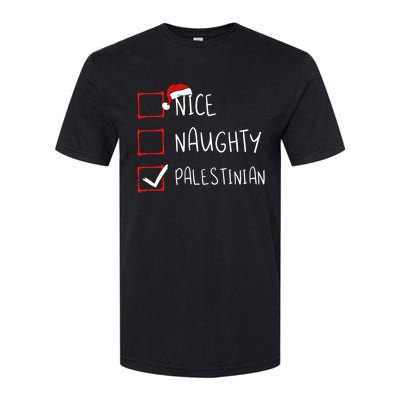 Nice Naughty Palestinian Christmas Palestine Heritage Roots Great Gift Softstyle CVC T-Shirt