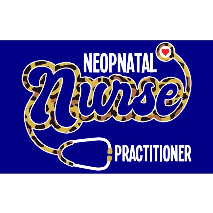 Neonatal Nurse Practitioner Stethoscope Heart Leopard Print Gift Bumper Sticker