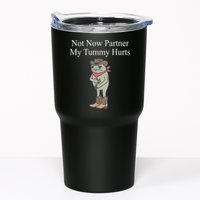 Not Now Partner My Tummy Hurts Design Tumbler