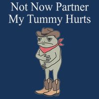 Not Now Partner My Tummy Hurts Design T-Shirt