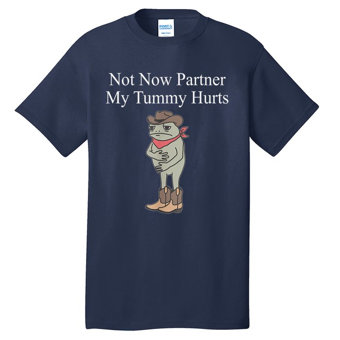 Not Now Partner My Tummy Hurts Design Tall T-Shirt