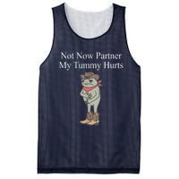 Not Now Partner My Tummy Hurts Design Mesh Reversible Basketball Jersey Tank