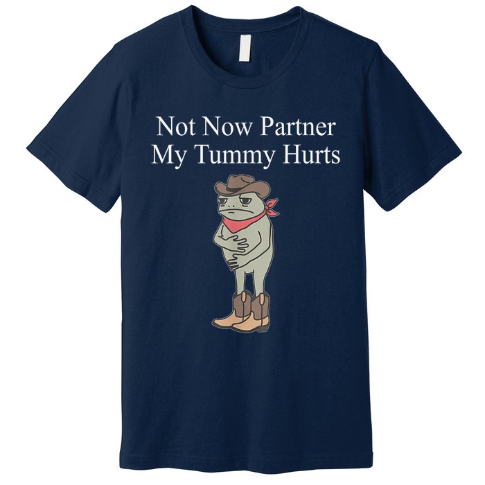 Not Now Partner My Tummy Hurts Design Premium T-Shirt