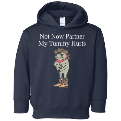 Not Now Partner My Tummy Hurts Design Toddler Hoodie