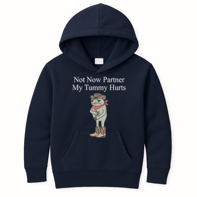 Not Now Partner My Tummy Hurts Design Kids Hoodie