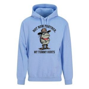 Not Now Partner My Tummy Hurts Design Unisex Surf Hoodie