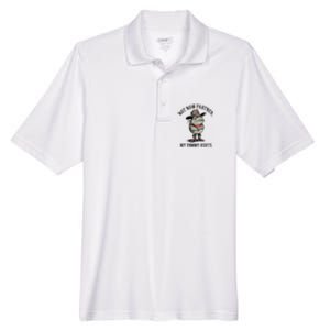 Not Now Partner My Tummy Hurts Design Men's Origin Performance Pique Polo