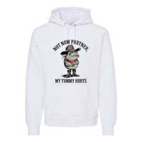 Not Now Partner My Tummy Hurts Design Premium Hoodie