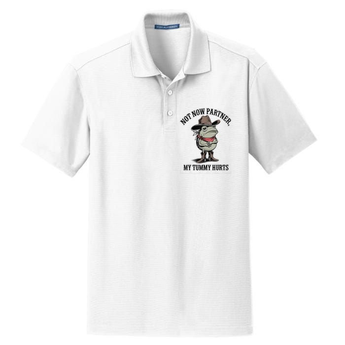 Not Now Partner My Tummy Hurts Design Dry Zone Grid Polo