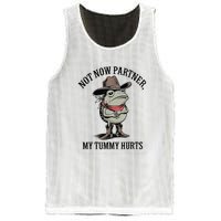 Not Now Partner My Tummy Hurts Design Mesh Reversible Basketball Jersey Tank