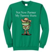 Not Now Partner My Tummy Hurts Design Sweatshirt