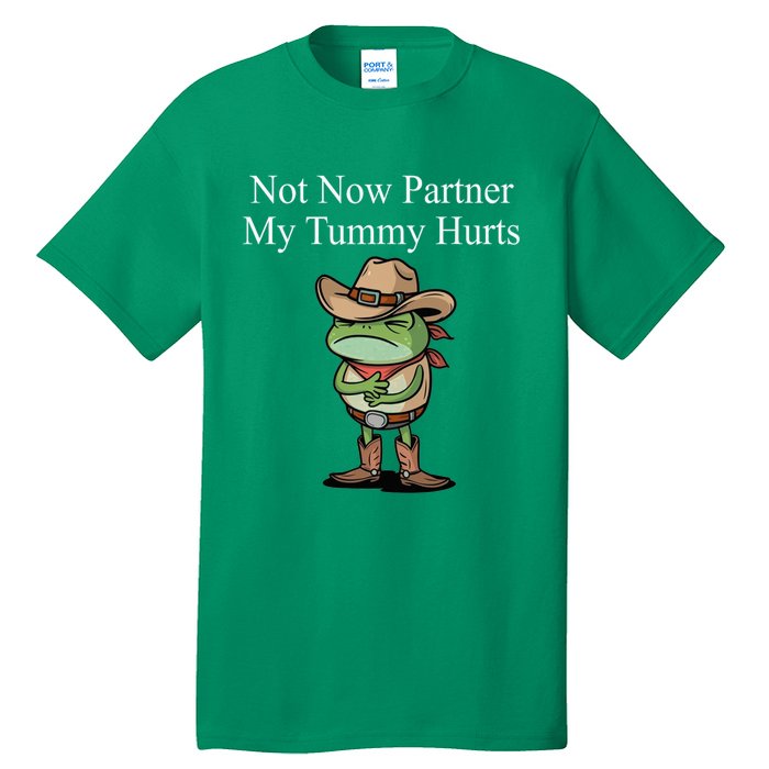 Not Now Partner My Tummy Hurts Design Tall T-Shirt