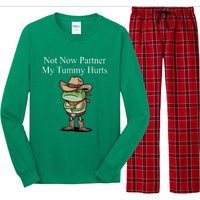 Not Now Partner My Tummy Hurts Design Long Sleeve Pajama Set