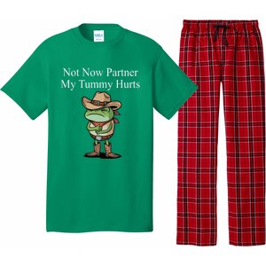 Not Now Partner My Tummy Hurts Design Pajama Set