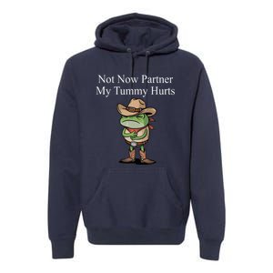 Not Now Partner My Tummy Hurts Design Premium Hoodie