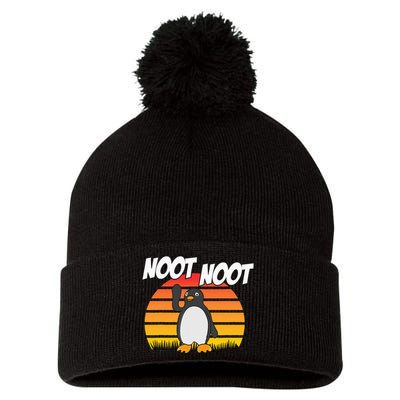 Noot Noot Penguin Vintage Gift For Men Women Pom Pom 12in Knit Beanie