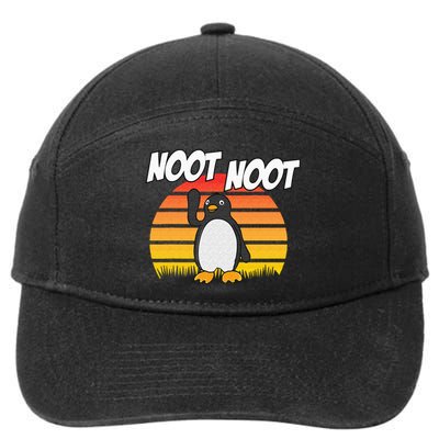 Noot Noot Penguin Vintage Gift For Men Women 7-Panel Snapback Hat