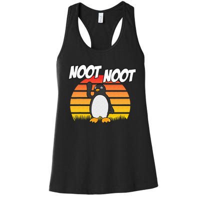 Noot Noot Penguin Vintage Gift For Men Women Women's Racerback Tank