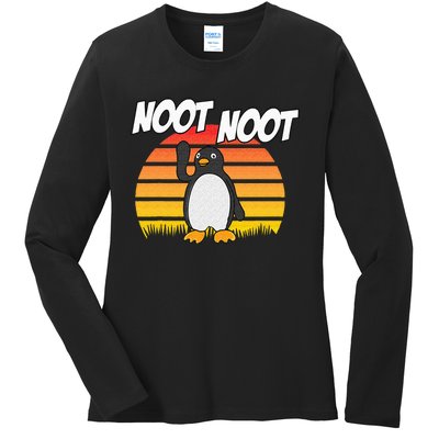 Noot Noot Penguin Vintage Gift For Men Women Ladies Long Sleeve Shirt