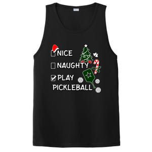 Nice Naughty Play Pickleball Christmas List Santa Claus Great Gift PosiCharge Competitor Tank