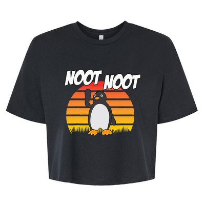 Noot Noot Penguin Vintage Gift Bella+Canvas Jersey Crop Tee